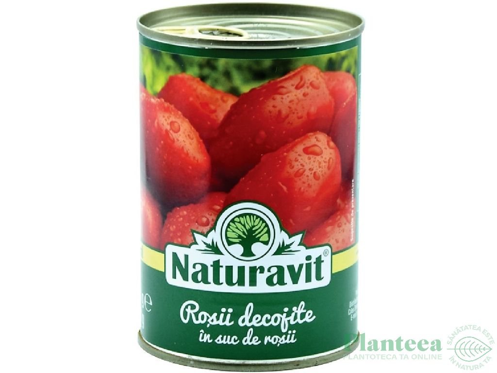 Rosii decojite intregi in suc propriu 425ml - NATURAVIT