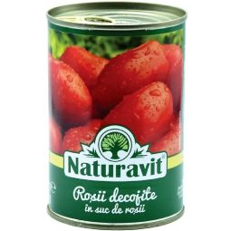 Rosii decojite intregi in suc propriu 425ml - NATURAVIT