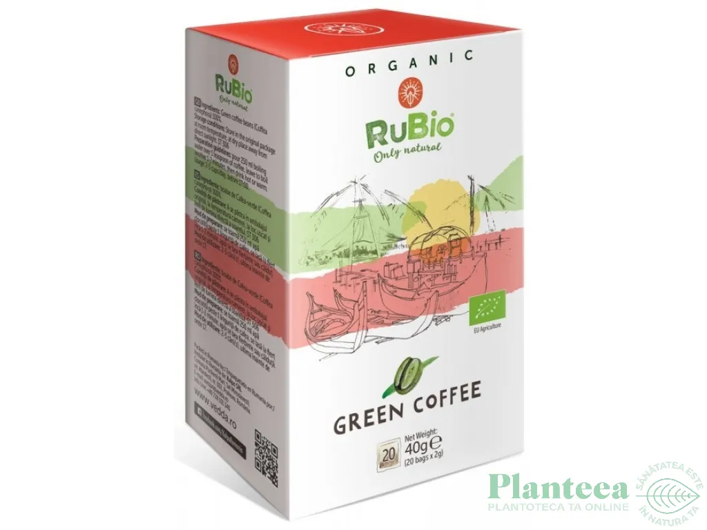 Cafea verde macinata organica 20plx2g - RUBIO