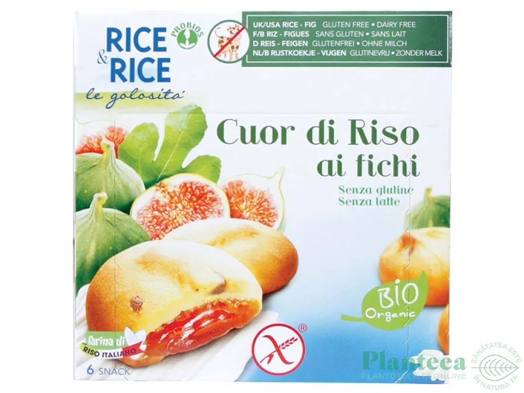 Biscuiti inimioare orez umpluti smochine fara gluten eco 6x33g - PROBIOS