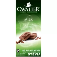 Ciocolata lapte belgiana stevia 85g - CAVALIER