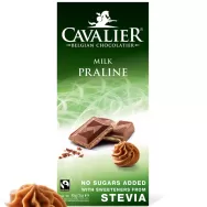 Ciocolata lapte belgiana cu praline alune 85g - CAVALIER