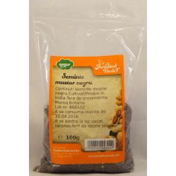 Condiment mustar negru boabe 100g - PARADISUL VERDE