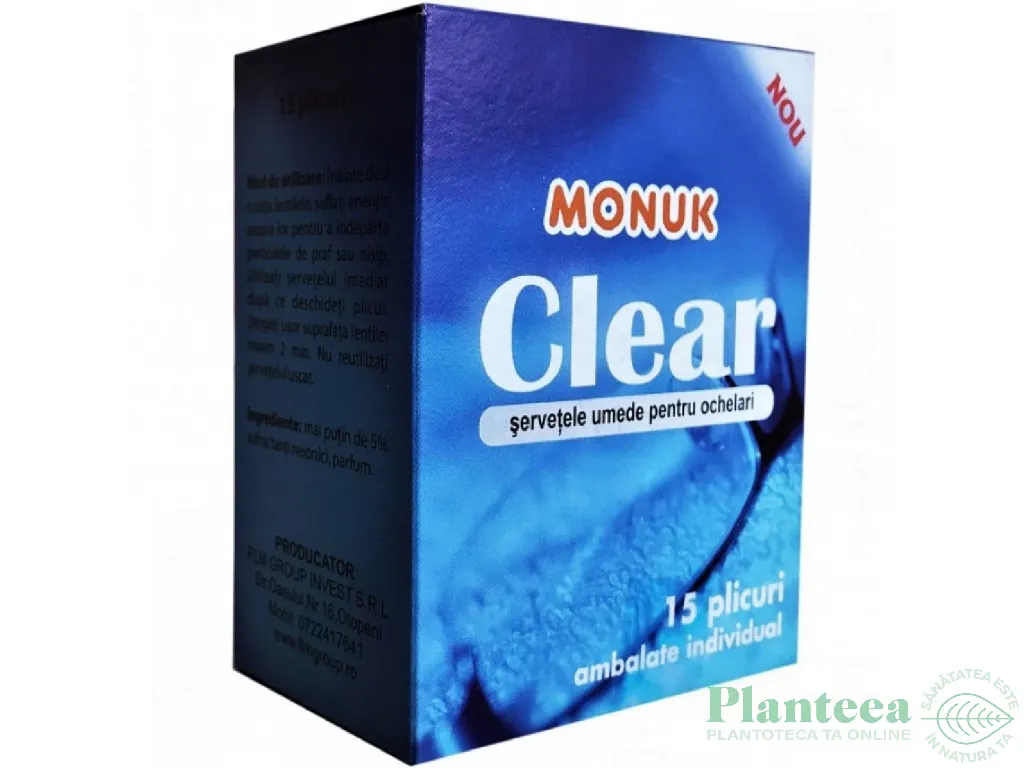 Servetele umede ochelari individuale 15b - MONUK`ALL