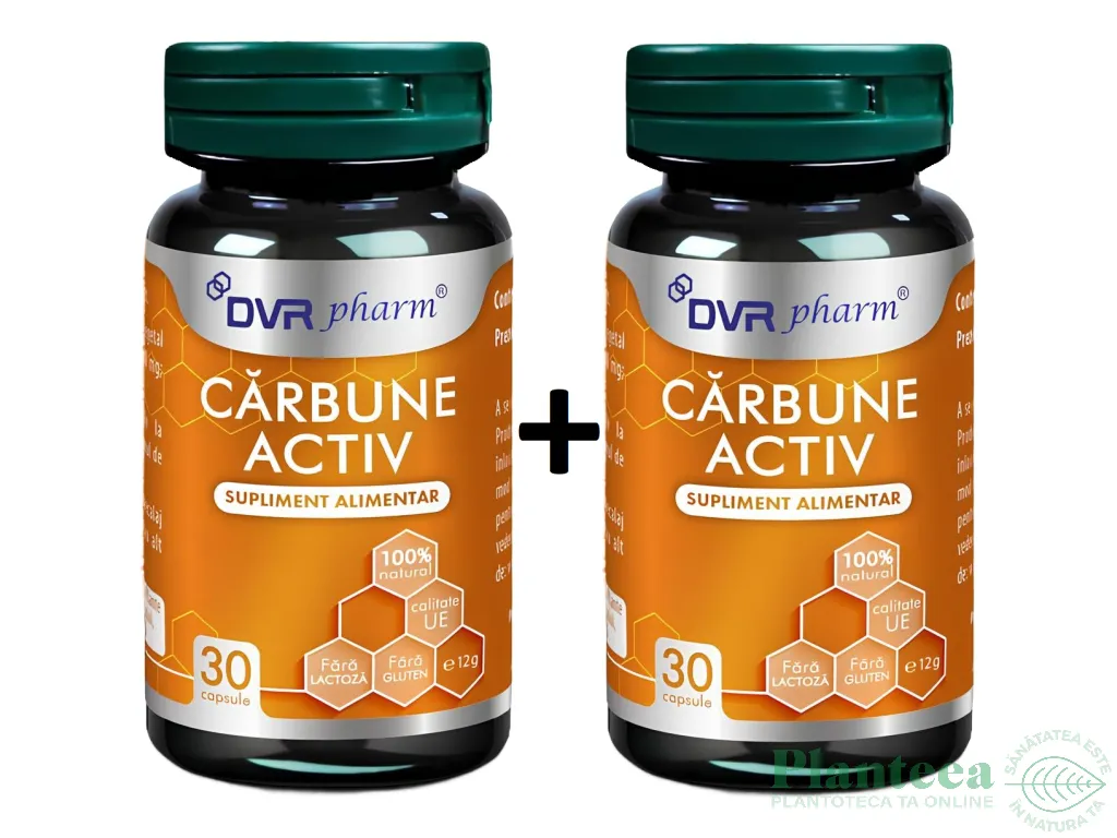 Set Carbune activ 300mg 2x30cps - DVR PHARM