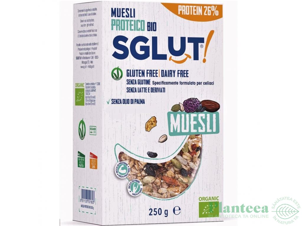 Musli proteic fara gluten Sglut eco 250g - LA FINESTRA SUL CIELO