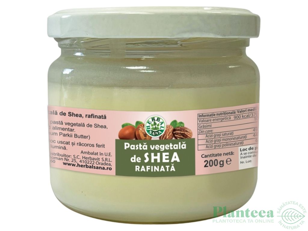 Pasta vegetala shea rafinata 200g - HERBAL SANA