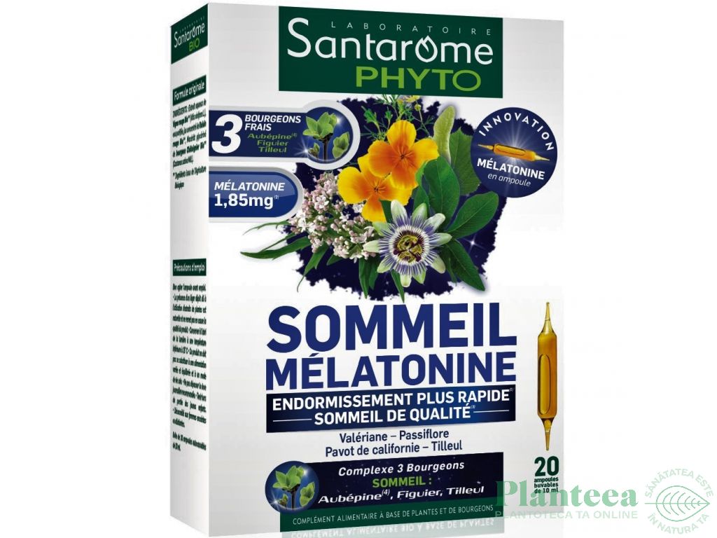 Sommeil Melatonina 8h 20fl - SANTAROME