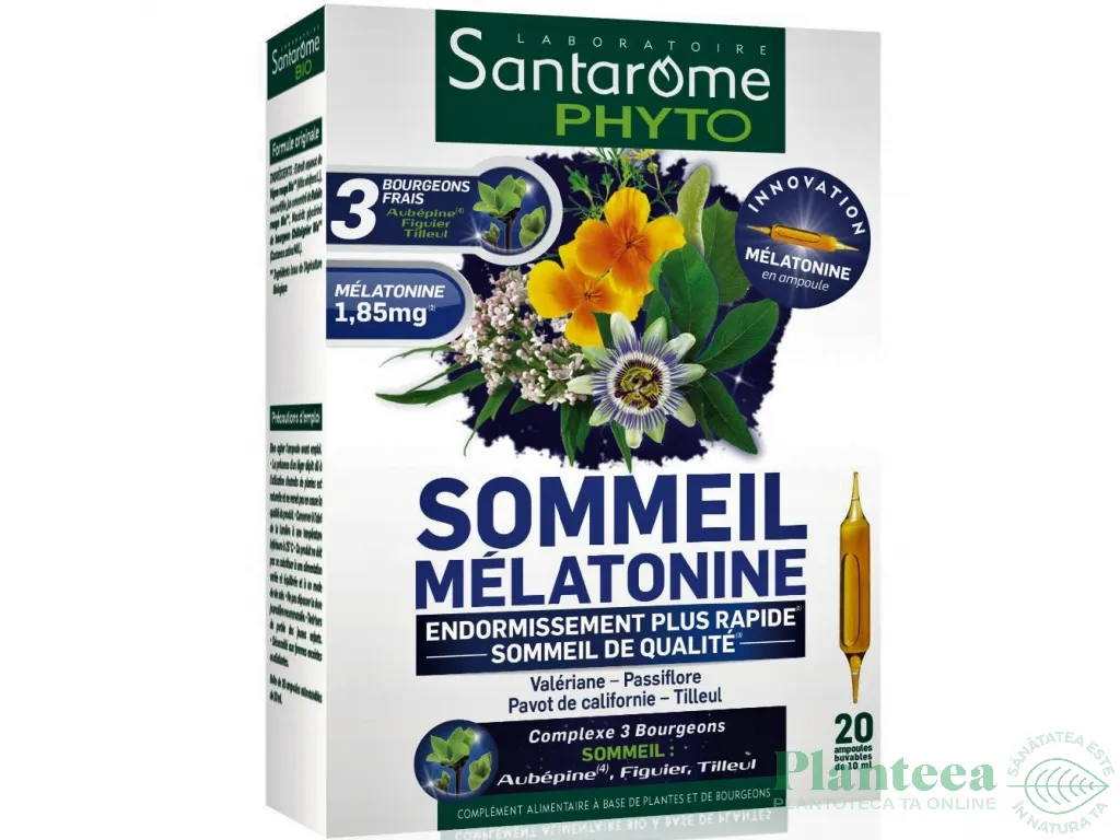 Sommeil Melatonina 8h 20fl - SANTAROME