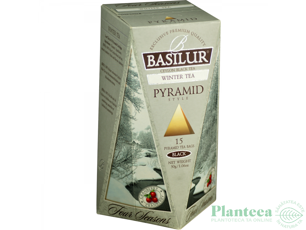 Ceai negru ceylon Four Seasons winter piramide 15dz - BASILUR
