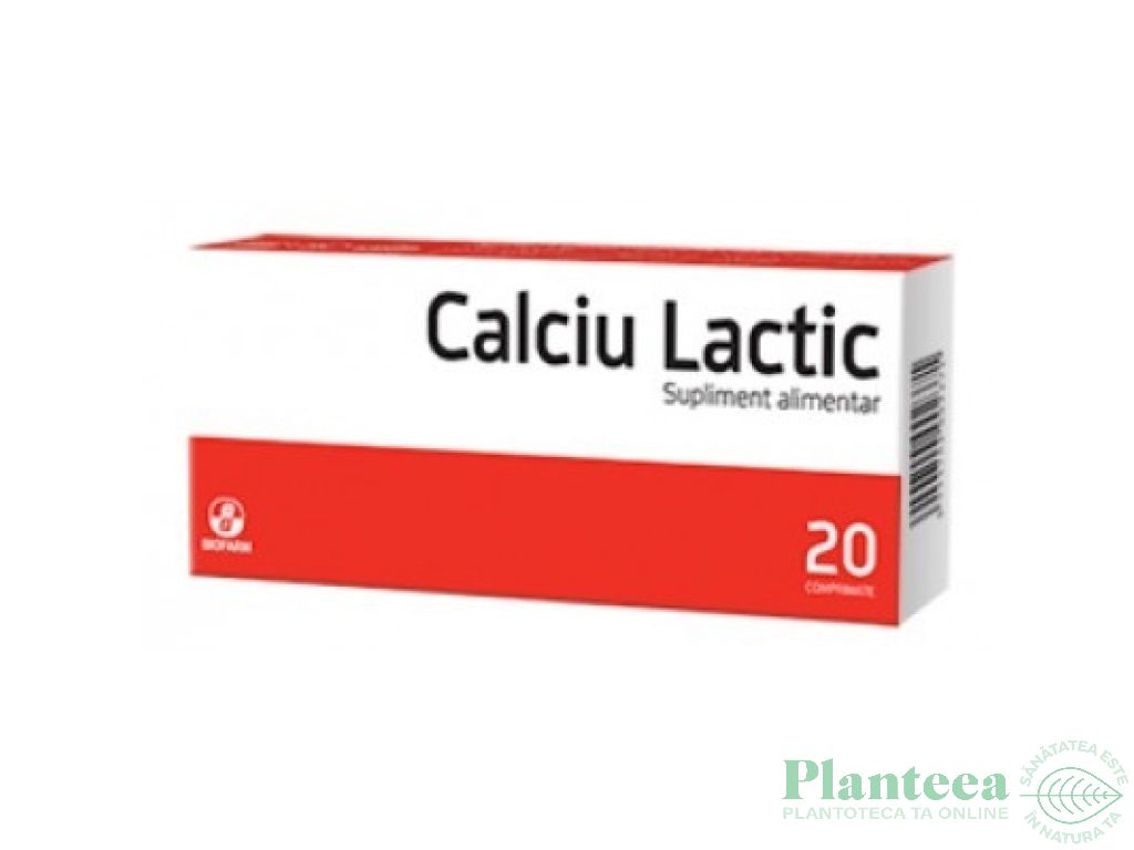 Calciu lactic 500mg 20cp - BIOFARM