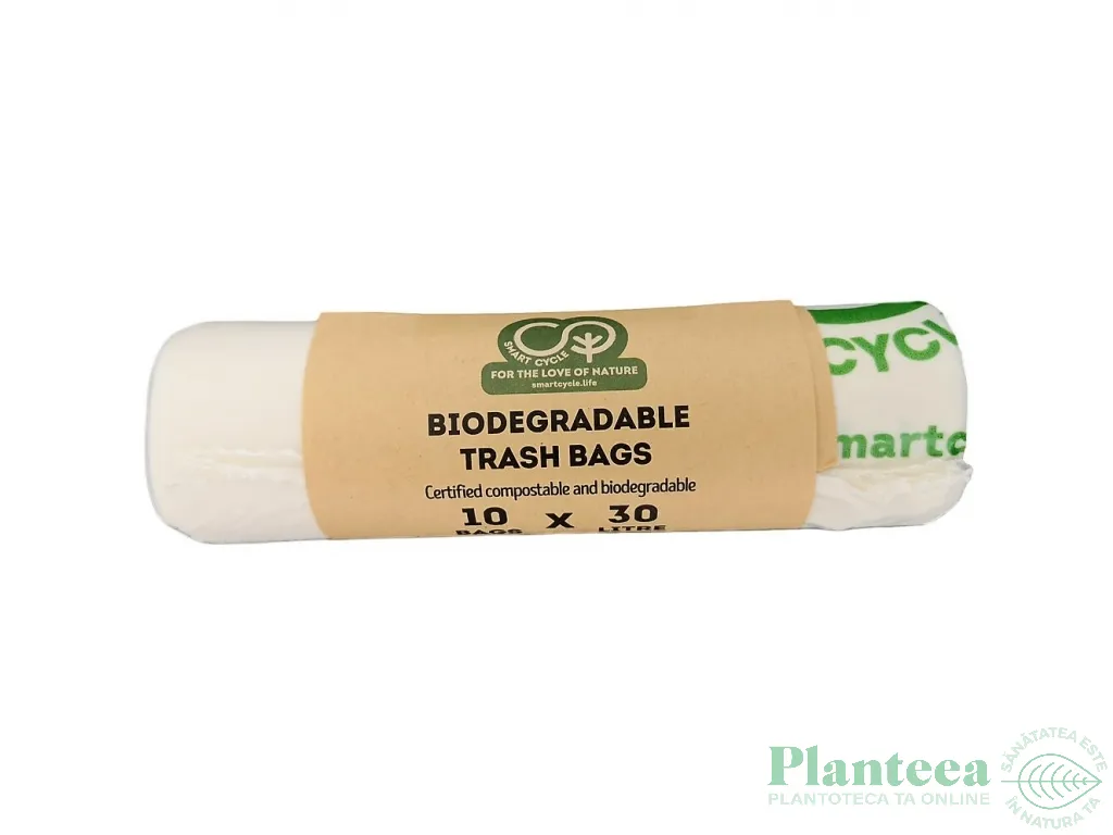Saci menajeri biodegradabili 30L 10b - SMART CYCLE