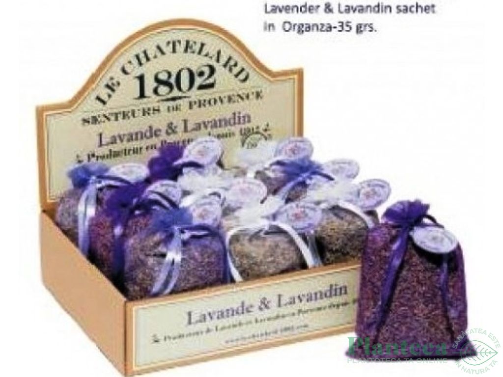 Saculet panza flori lavanda lavandina 35g - LE CHATELARD 1802