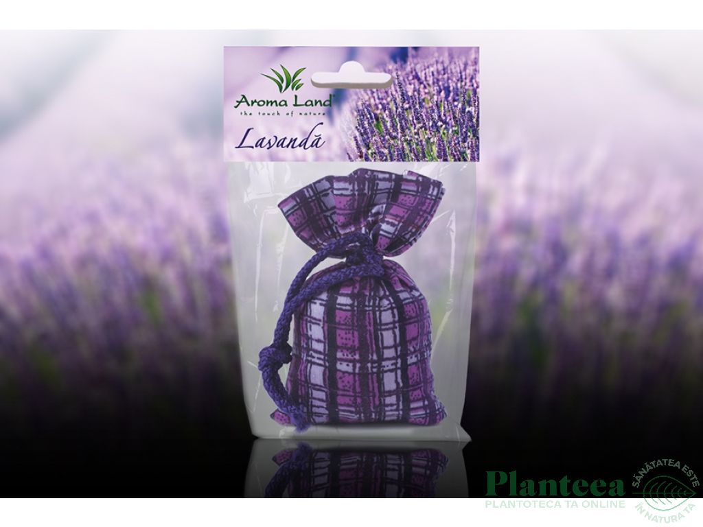 Saculet brodat lavanda uscata 1b - AROMA LAND