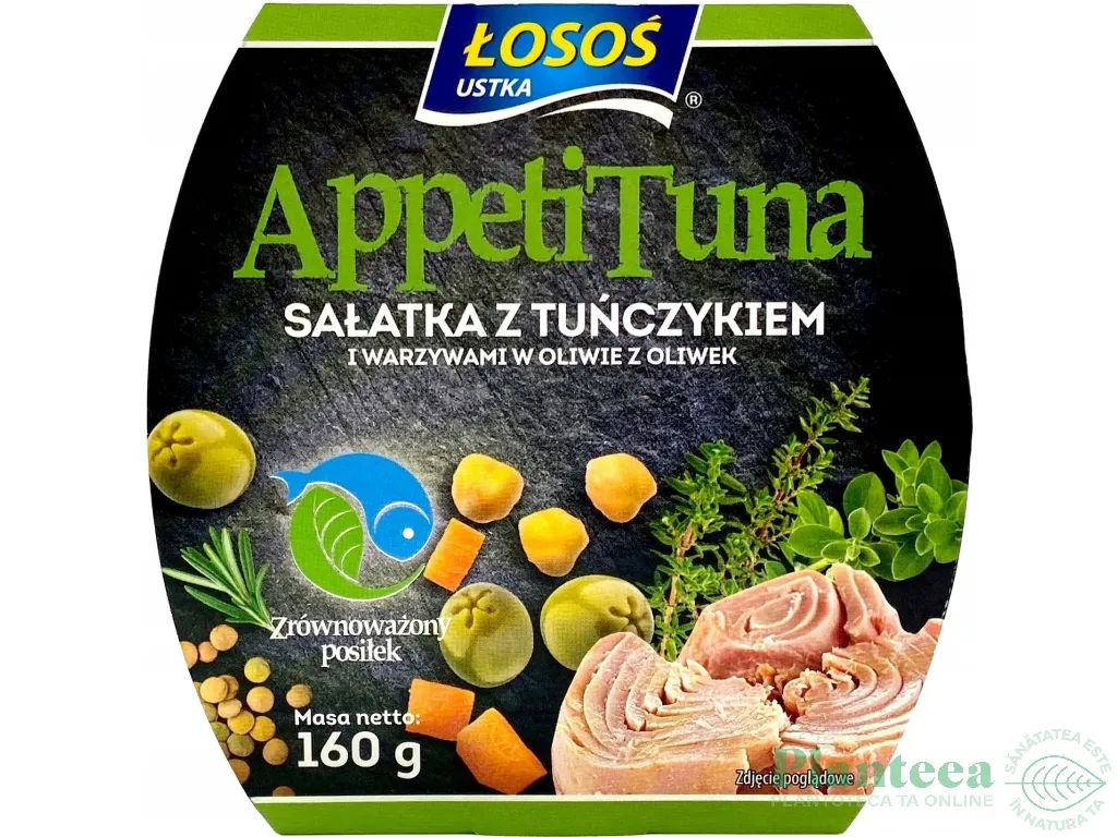 Salata ton legume ulei masline stil mediteranean 160g - LOSOS