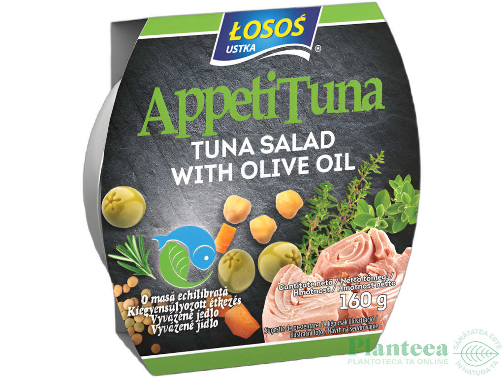 Salata ton legume ulei masline stil mediteranean 160g - LOSOS