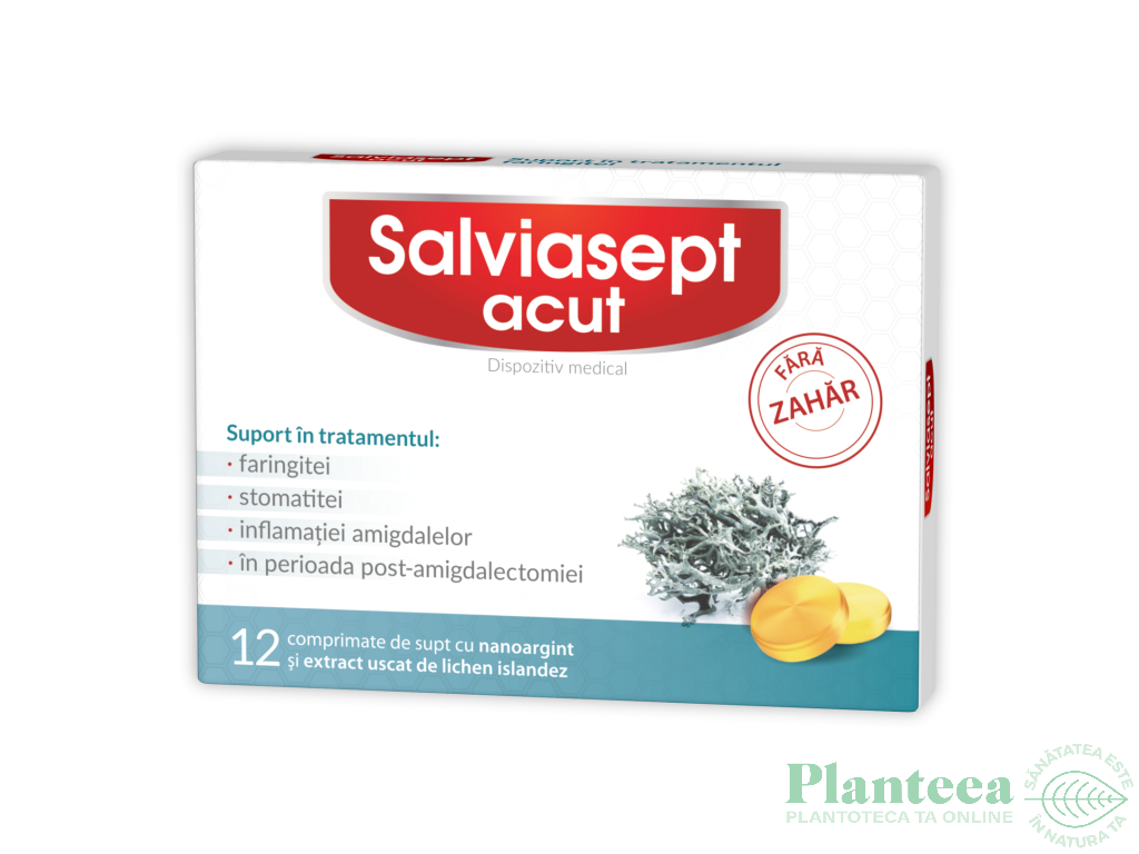 Salviasept acut fara zahar 12cp - NATUR PRODUKT