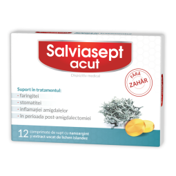 Salviasept acut fara zahar 12cp - NATUR PRODUKT