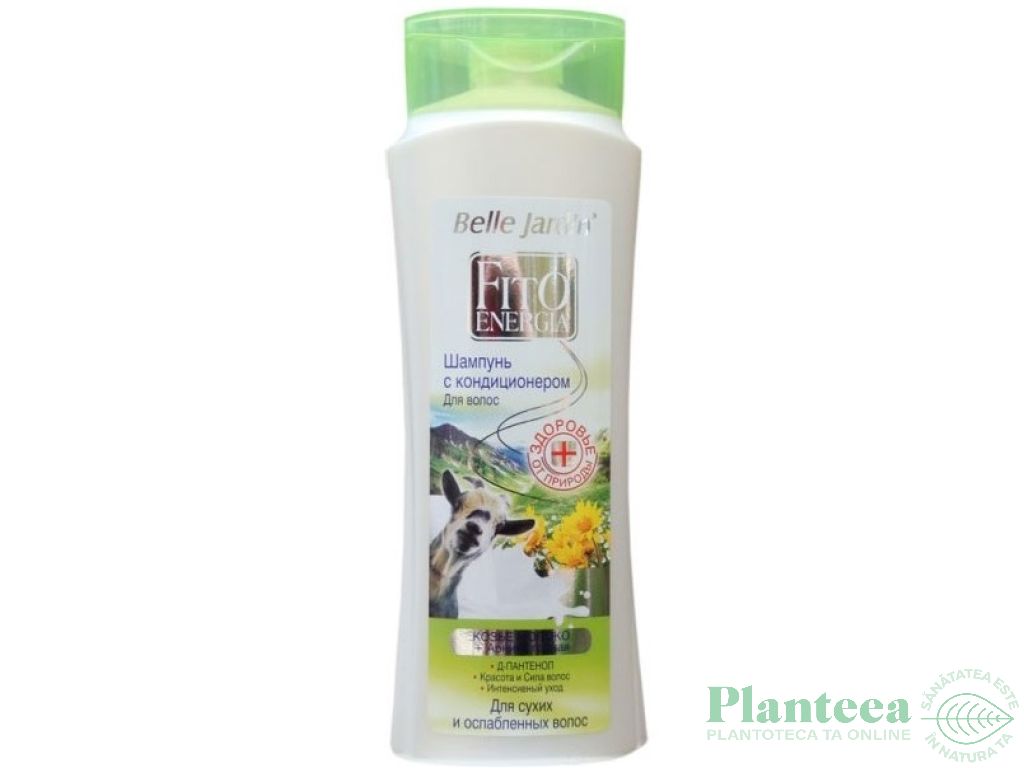 Sampon balsam par uscat fragil lapte capra Fito Energia 400ml - BELLE JARDIN