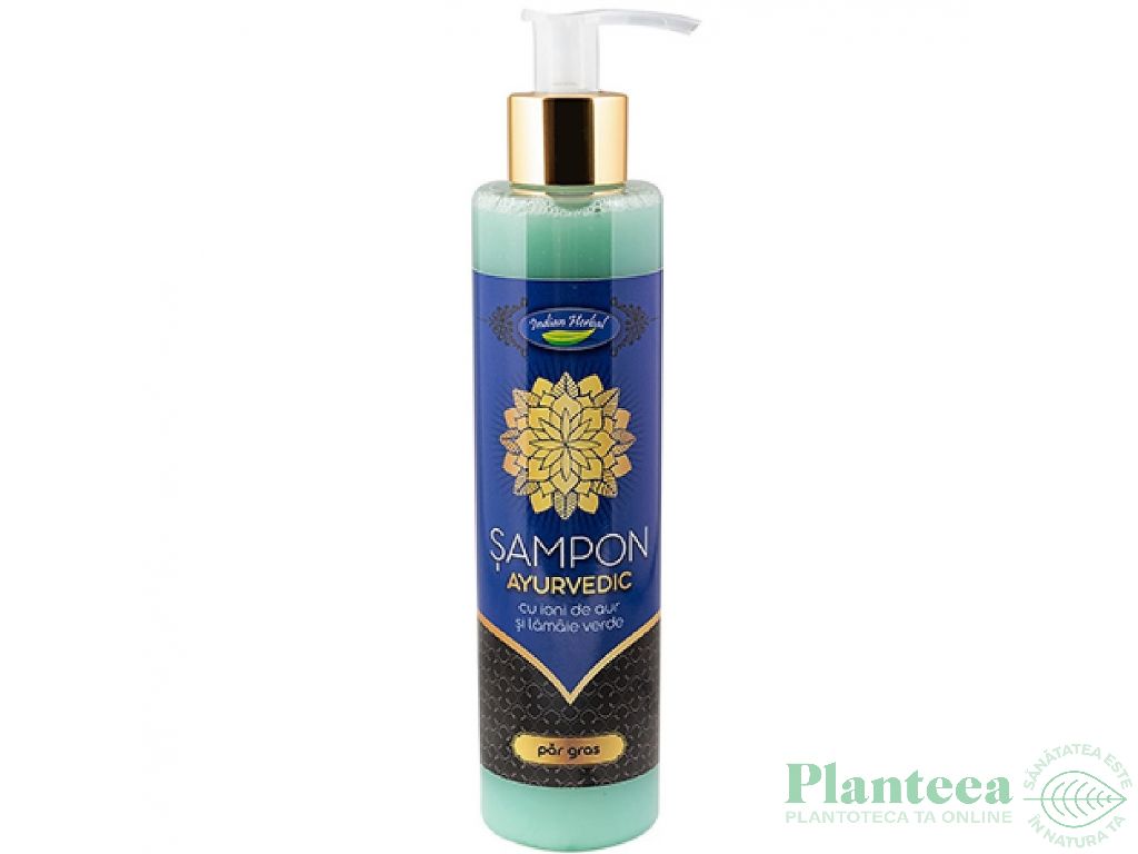 Sampon ioni aur lamaie verde par gras 185ml - INDIAN HERBAL