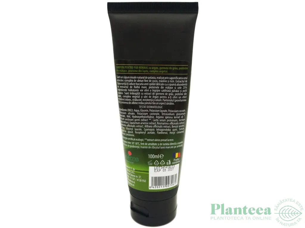 Sampon natural par normal miere argan germeni grau 100ml - VERRE DE NATURE