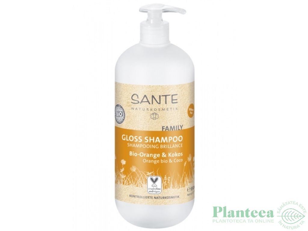 Sampon stralucire portocala cocos Family 950ml - SANTE