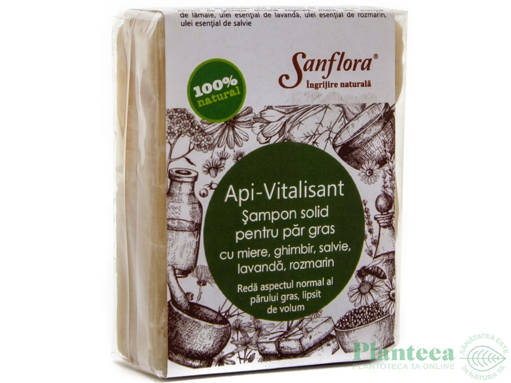 Sampon solid Api Vitalisant par gras 100g - SANFLORA