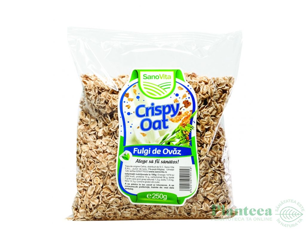 Fulgi ovaz crispy 250g - SANOVITA