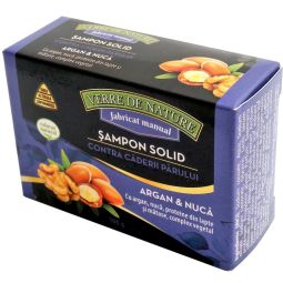 Sampon solid contra caderii parului argan nuca proteine lapte matase 100g - VERRE DE NATURE