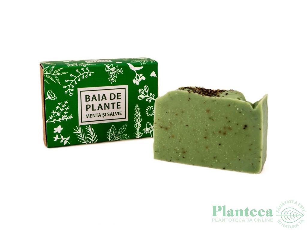 Sapun menta salvie 100g - BAIA DE PLANTE