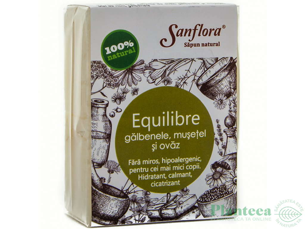 Sapun Equilibre galbenele musetel ovaz 100g - SANFLORA