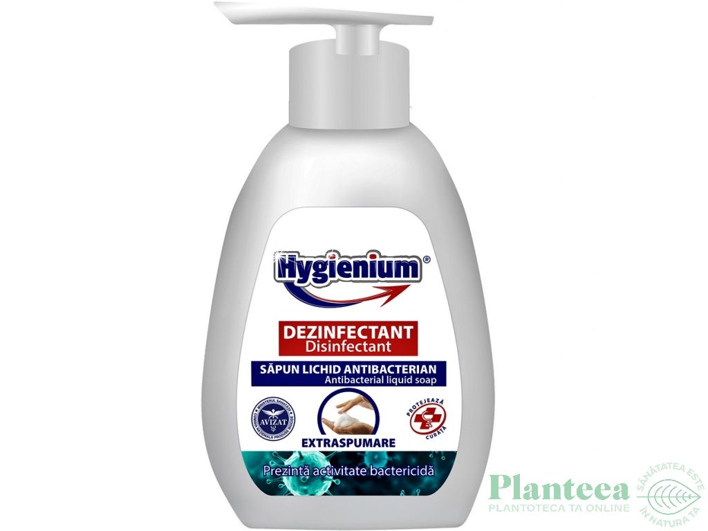 Sapun lichid maini dezinfectant extraspumare 250ml - HYGIENIUM