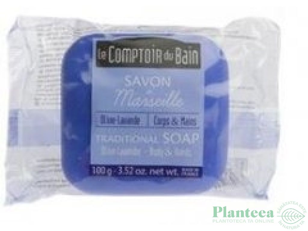 Sapun Marsillia masline lavanda 100g - LE COMPTOIR DU BAIN