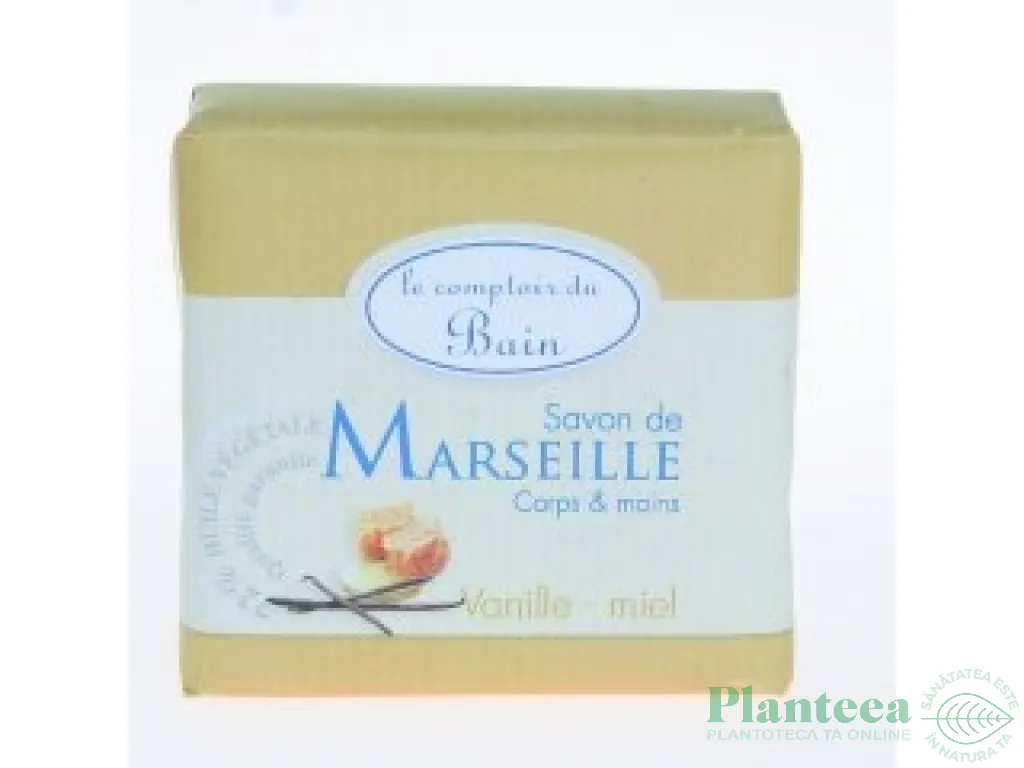 Sapun Marsillia vanilie miere 100g - LE COMPTOIR DU BAIN