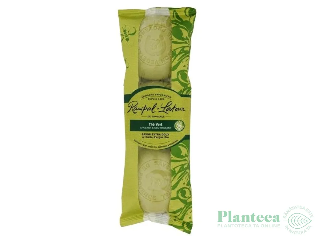 Sapun rotund ceai verde 3x150g - RAMPAL LATOUR