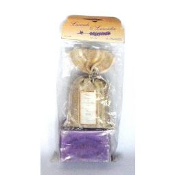 Set cadou Sapun lavanda+Saculet iuta lavanda uscata - LE CHATELARD 1802