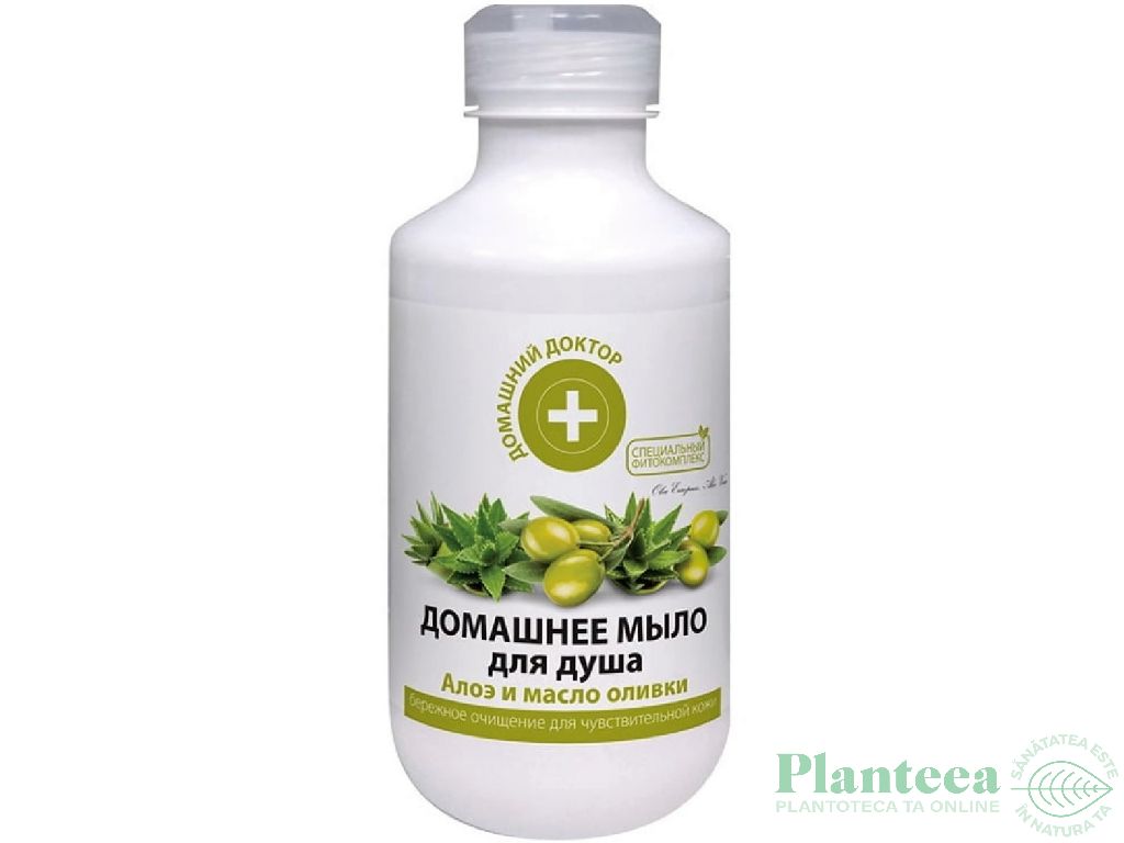 Sapun lichid dus aloe ulei masline curatare delicata piele sensibila 500ml - DR CASEI