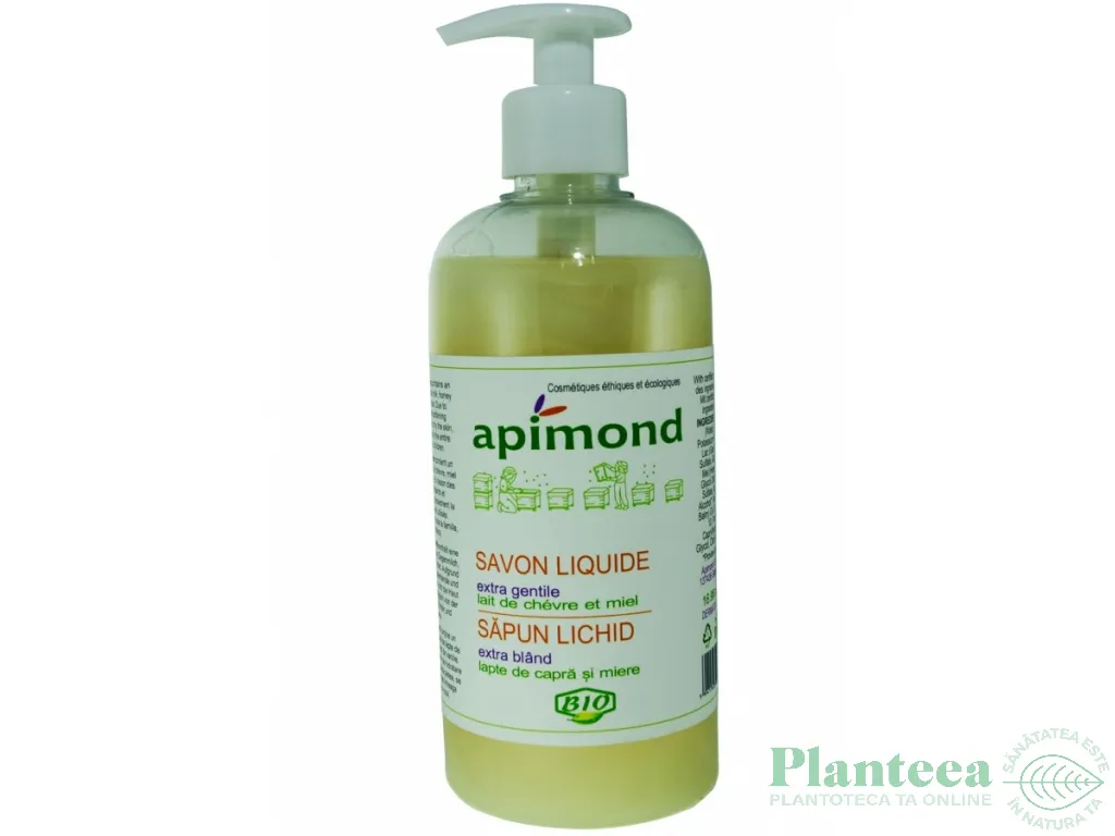 Sapun lichid lapte capra miere bio 500ml - APIMOND