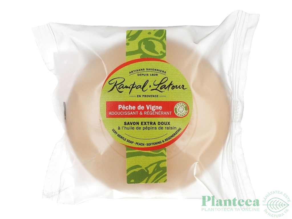 Sapun rotund piersica 100g - RAMPAL LATOUR