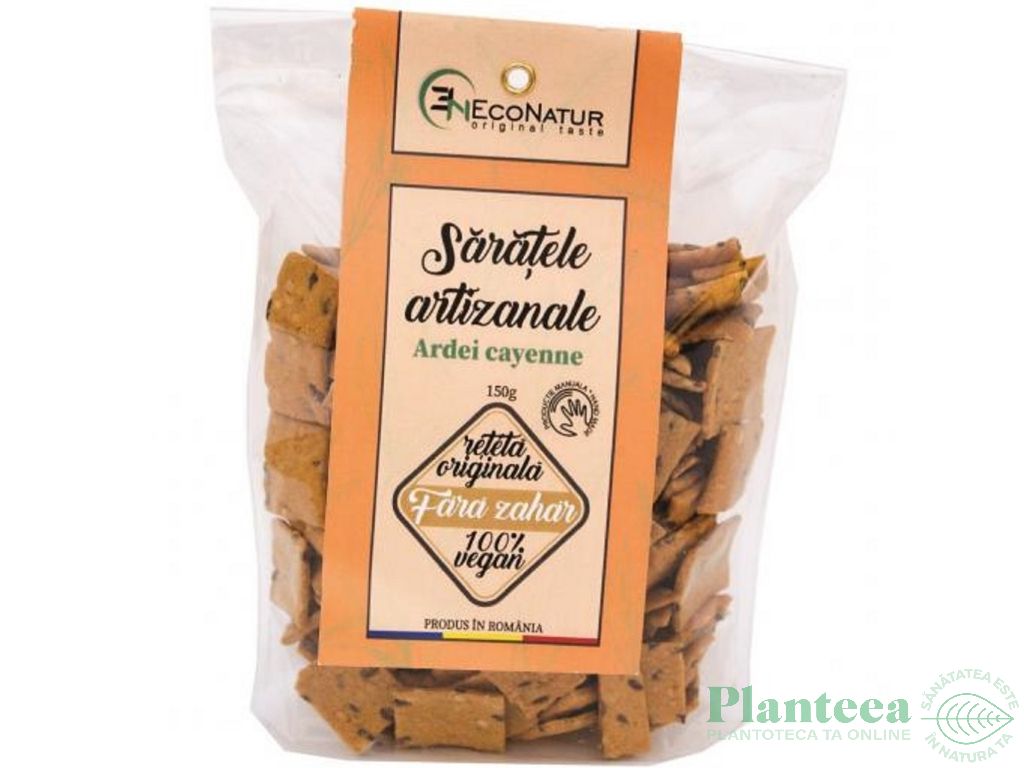 Saratele artizanale vegane ardei cayenne 150g - ECONATUR