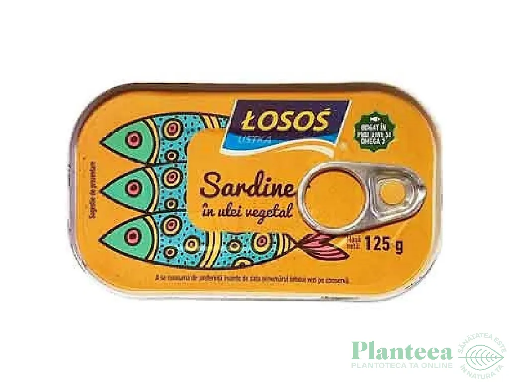 Sardine in ulei vegetal 125g - LOSOS