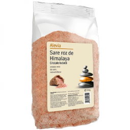 Sare roz cristale Himalaya iodata 500g - ALEVIA