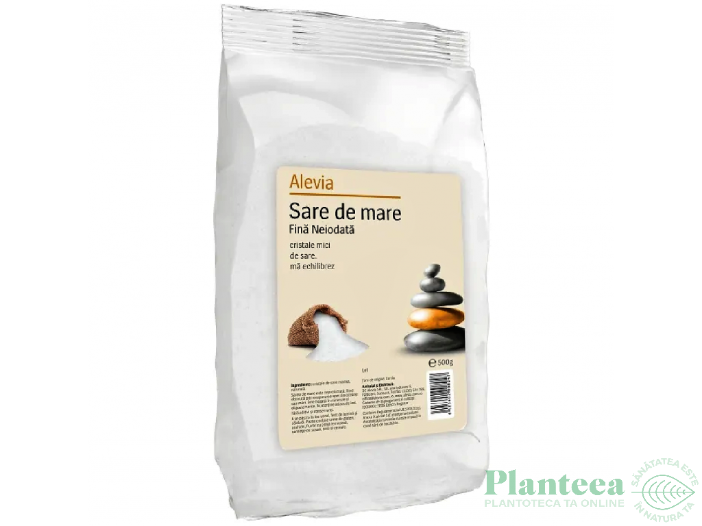 Sare mare fina neiodata 500g - ALEVIA