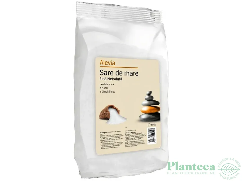 Sare mare fina neiodata 500g - ALEVIA