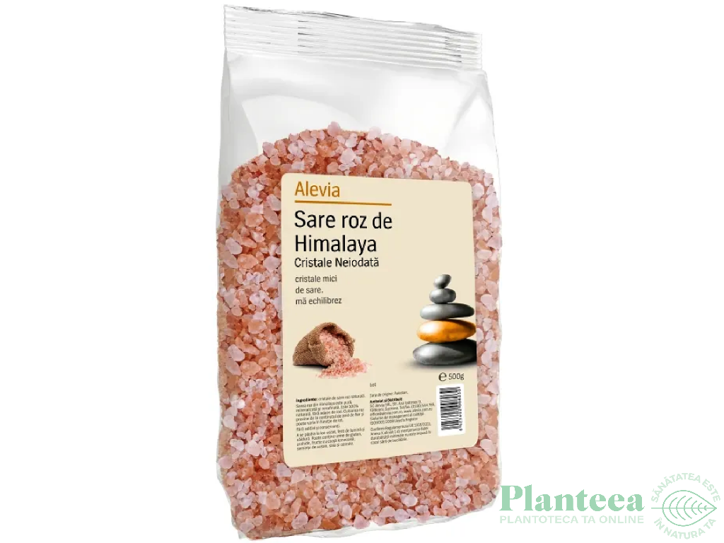 Sare roz cristale Himalaya neiodata 500g - ALEVIA