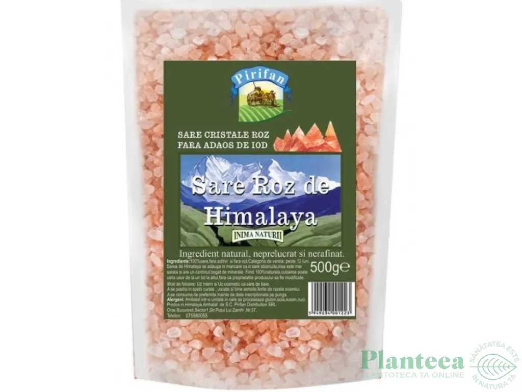 Sare roz cristale Himalaya 500g - PIRIFAN