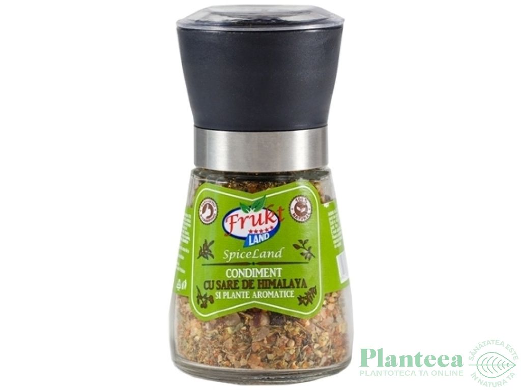 Sare roz Himalaya plante aromatice rasnita reutilizabila 130g - FRUKT LAND