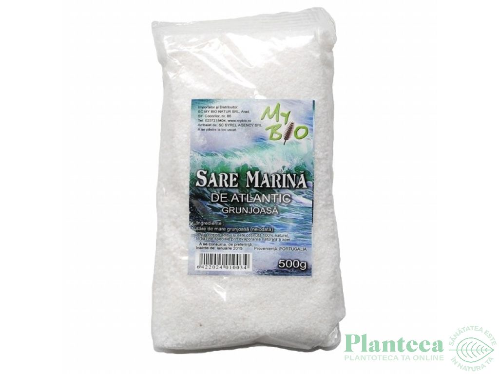 Sare mare grunjoasa neiodata Atlantic 500g - MY BIO