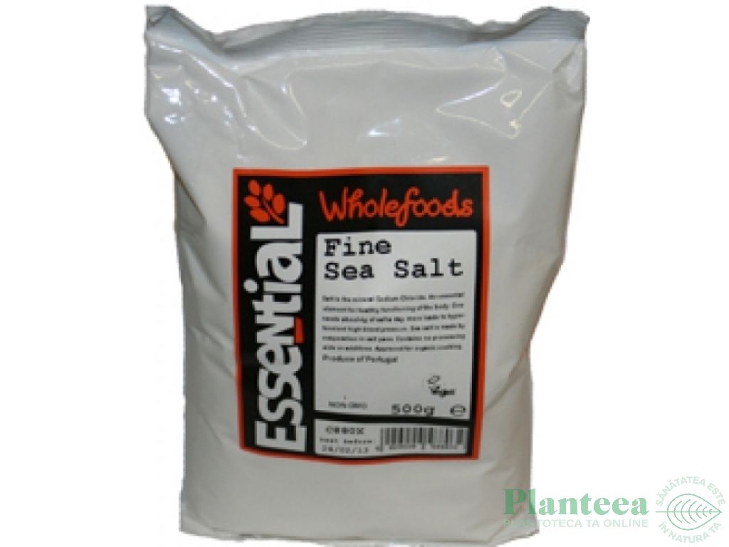 Sare mare fina neiodata 500g - ESSENTIAL ORGANIC