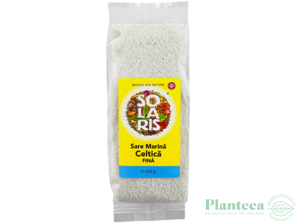 Sare mare fina celtica neiodata 250g - SOLARIS